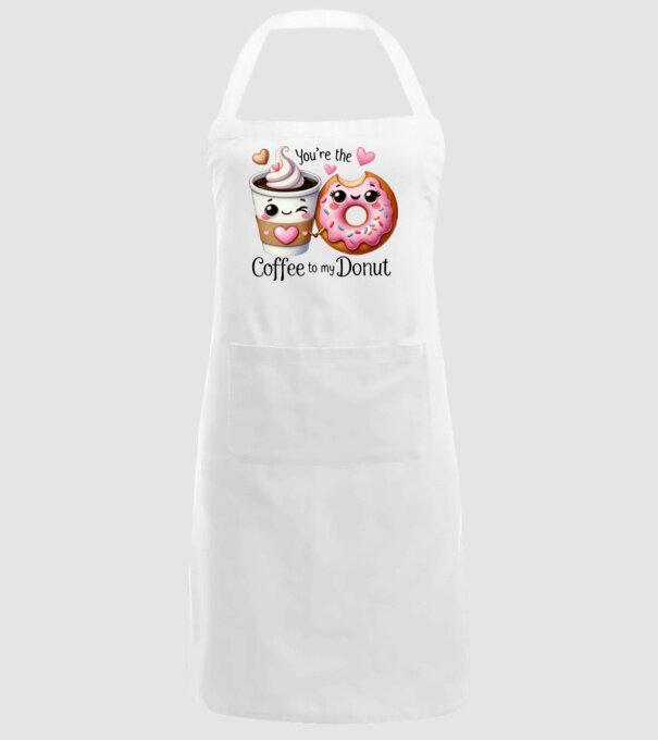 Coffee to my Donut model alb pe tricou