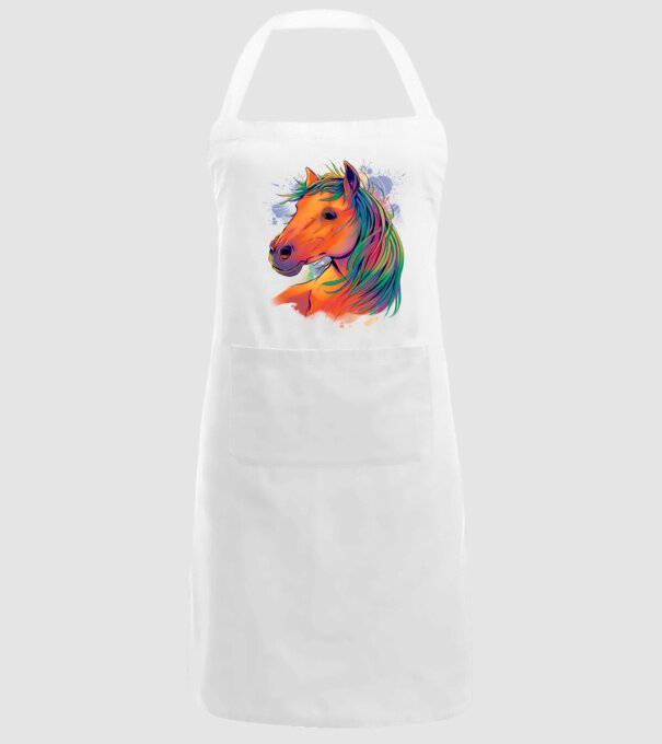 Colorful Horse model alb pe tricou