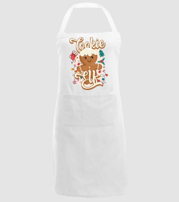 Cookie elf model alb pe tricou