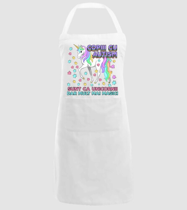 Copiii cu autism sunt ca unicornii, dar mult mai magici model alb pe tricou