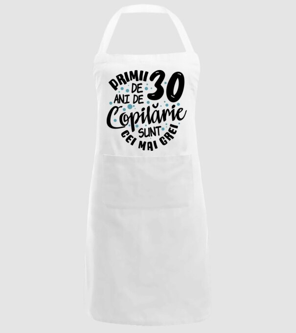 Copilărie 30 de ani model alb pe tricou