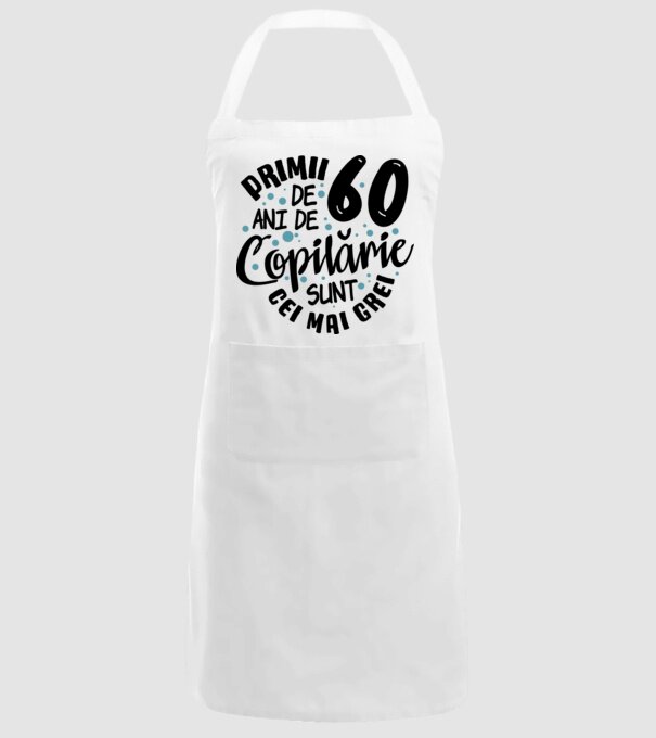Copilărie 60 de ani model alb pe tricou