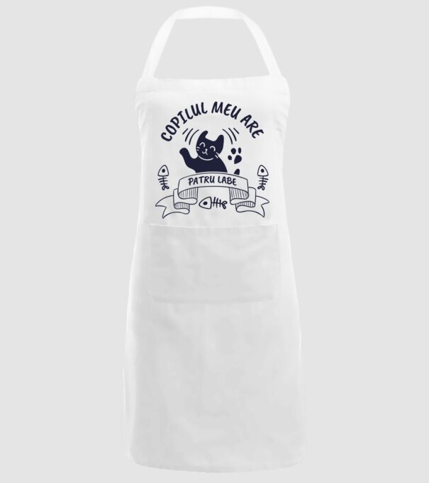 Copilul meu are patru labe model alb pe tricou