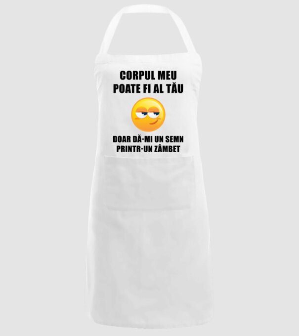 corpul meu poate fi al tău, doar dă-mi un semn printr-un zâmbet model alb pe tricou