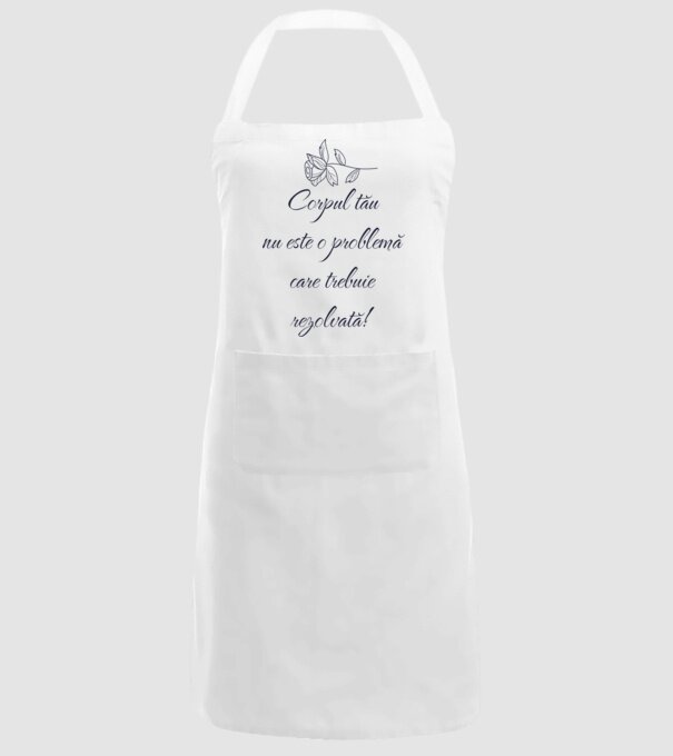 corpul tău nu este o problemă care trebuie rezolvată! model alb pe tricou