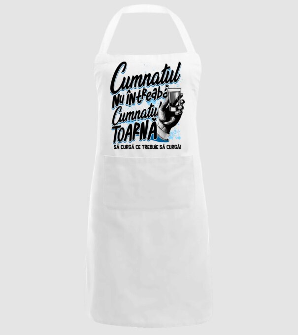 Cumnatul nu întreabă, cumnatul toarnă. Să curgă ce trebuie să curgă! model alb pe tricou