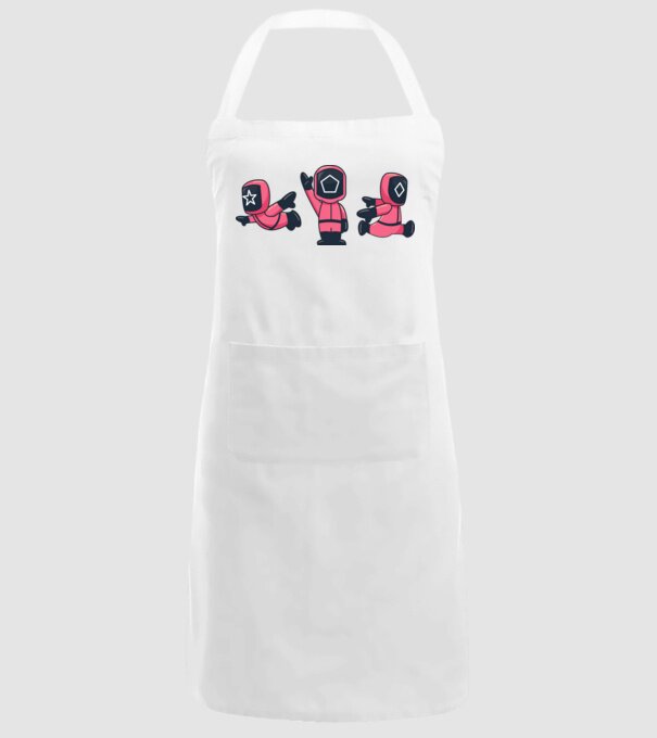 cute squid game toys model alb pe tricou