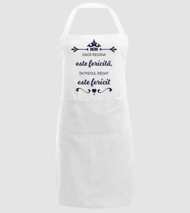 dacă regina este fericită, întregul regat este fericit model alb pe tricou