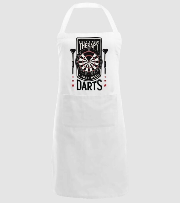 Darts Therapy model alb pe tricou