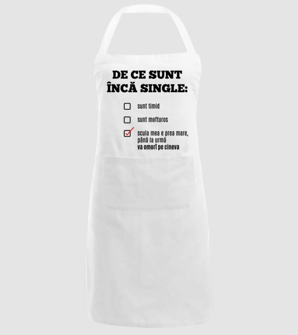 De ce sunt încă single: sunt timid, - sunt mofturos - scula mea e prea mare, până la urmă va omorî pe cineva model alb pe tricou
