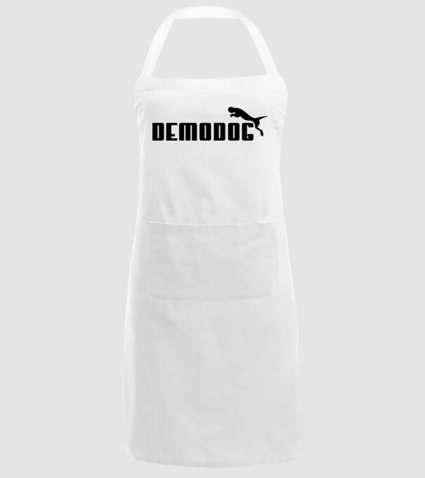 demodog logo black model alb pe tricou