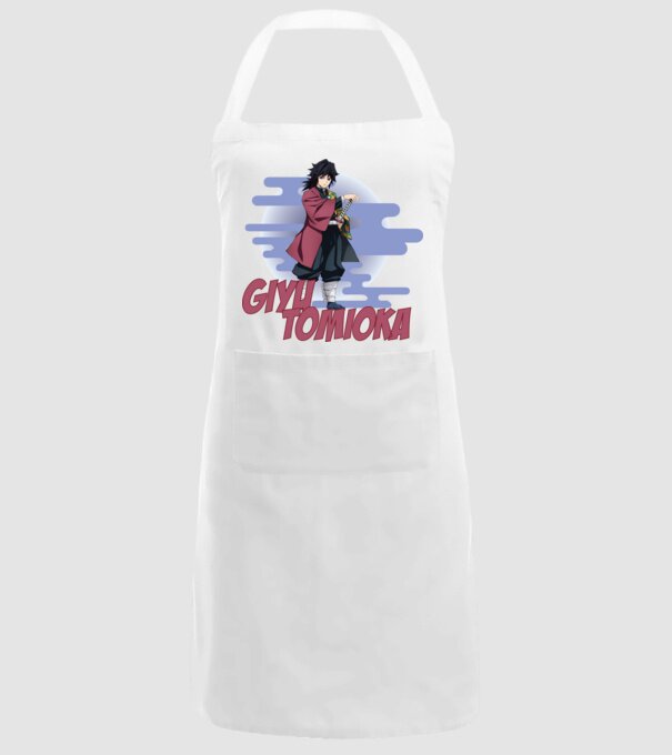 Demon Slayer Giyu model alb pe tricou