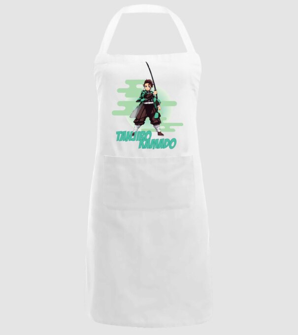 Demon Slayer Tanjiro model alb pe tricou