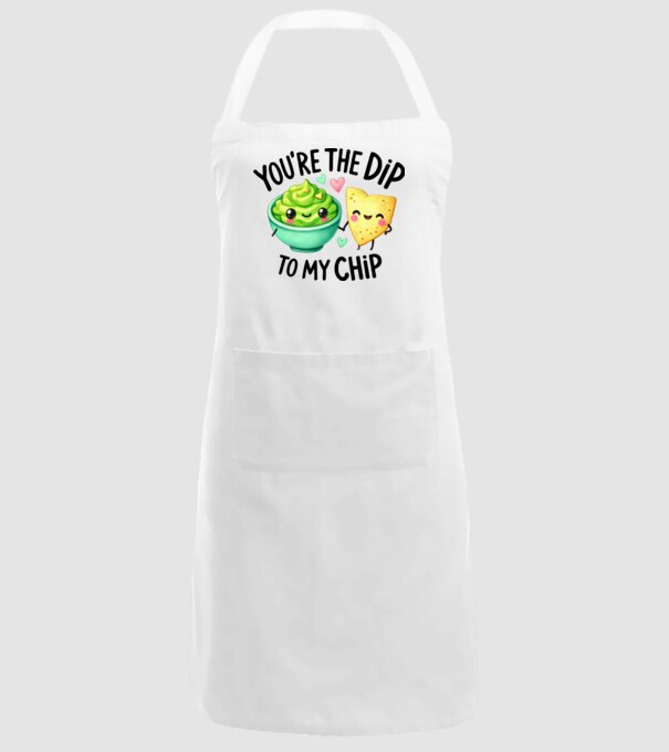 Dip to my Chip model alb pe tricou