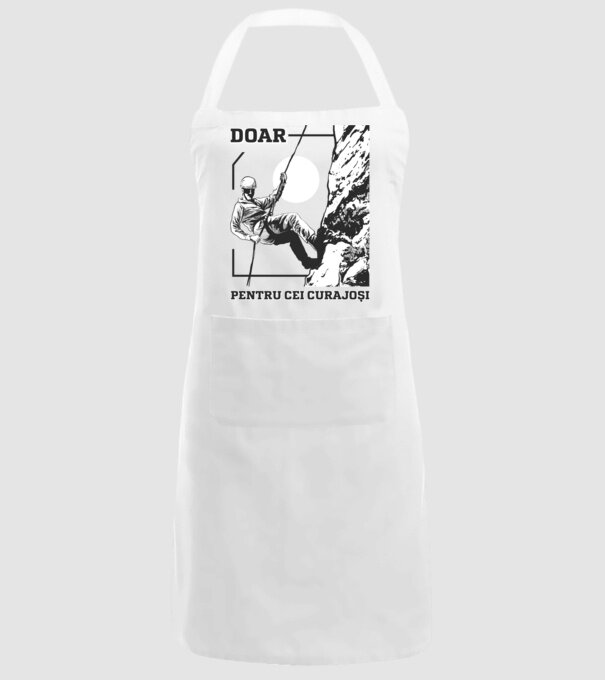 Doar pentru cei curajoși model alb pe tricou
