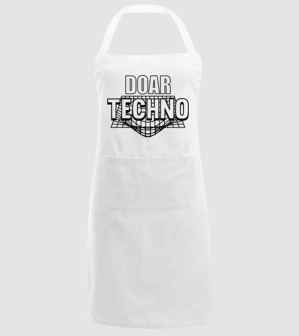 Doar techno model alb pe tricou