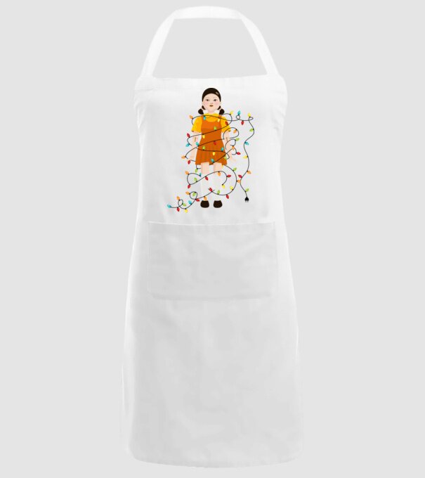 doll squid game model alb pe tricou