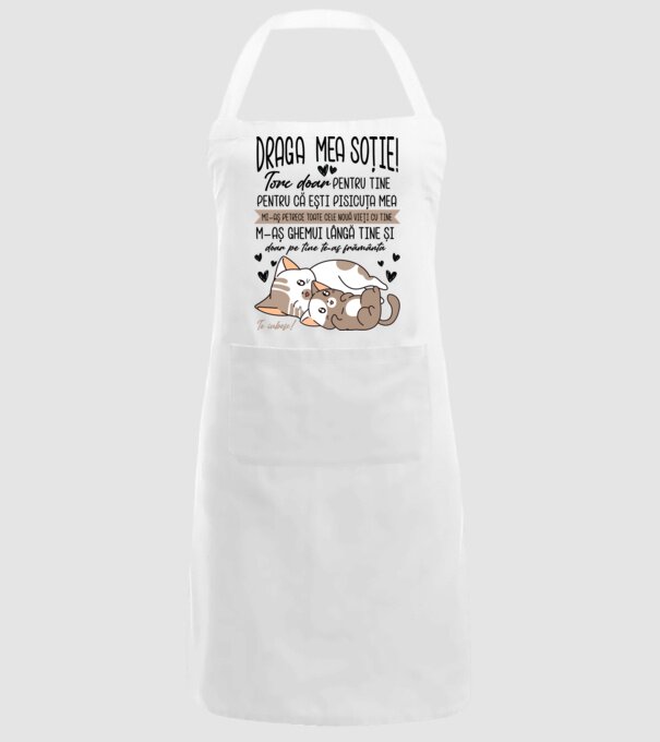 Draga mea soție model alb pe tricou