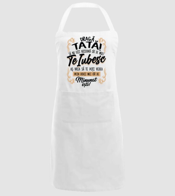 Dragă meu tată model alb pe tricou