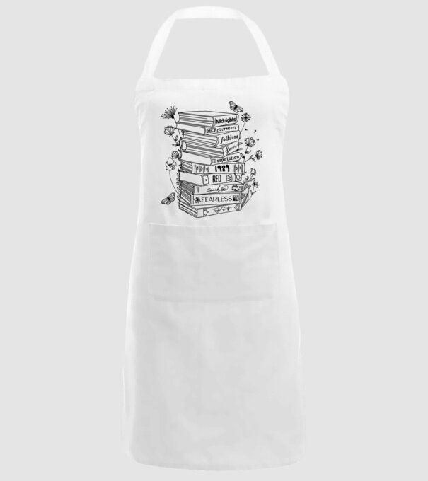 Eras tour books model alb pe tricou