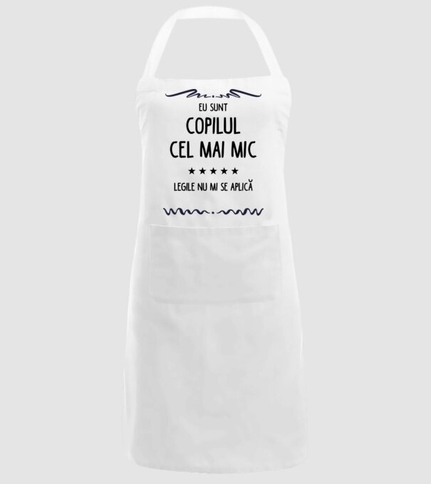 Eu sunt copilul cel mai mic, legile nu mi se aplică model alb pe tricou