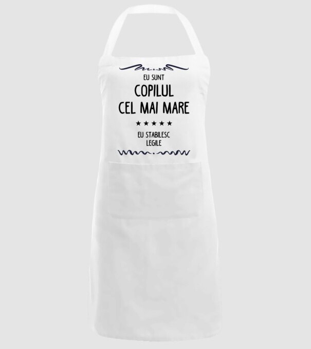Eu sunt copilul cel mai mare, eu stabilesc legile model alb pe tricou