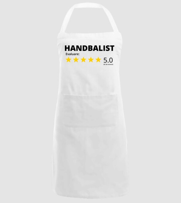 Evaluare 5 HANDBALIST model alb pe tricou