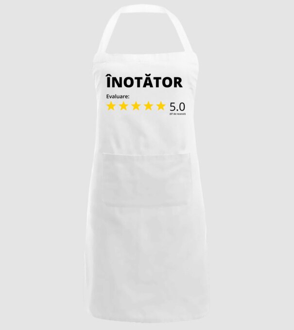 Evaluare 5 ÎNOTĂTOR model alb pe tricou