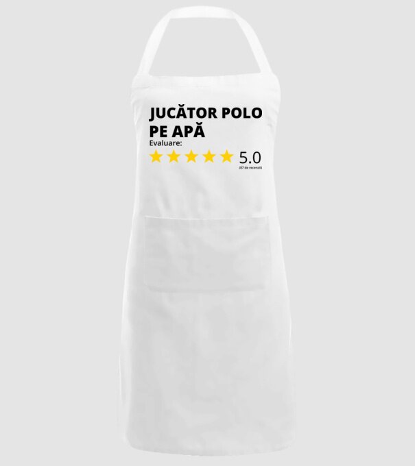Evaluare 5 JUCĂTOR POLO PE APĂ model alb pe tricou