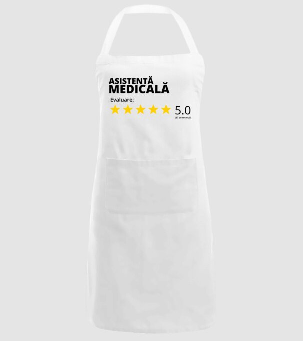 Evaluare - ASISTENTĂ MEDICALĂ model alb pe tricou