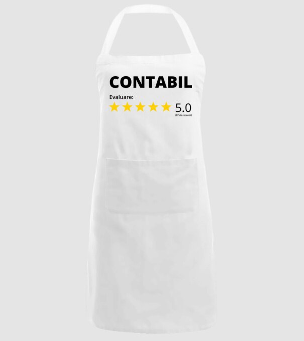 Evaluare - CONTABIL model alb pe tricou