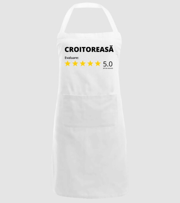 Evaluare - CROITOREASĂ model alb pe tricou