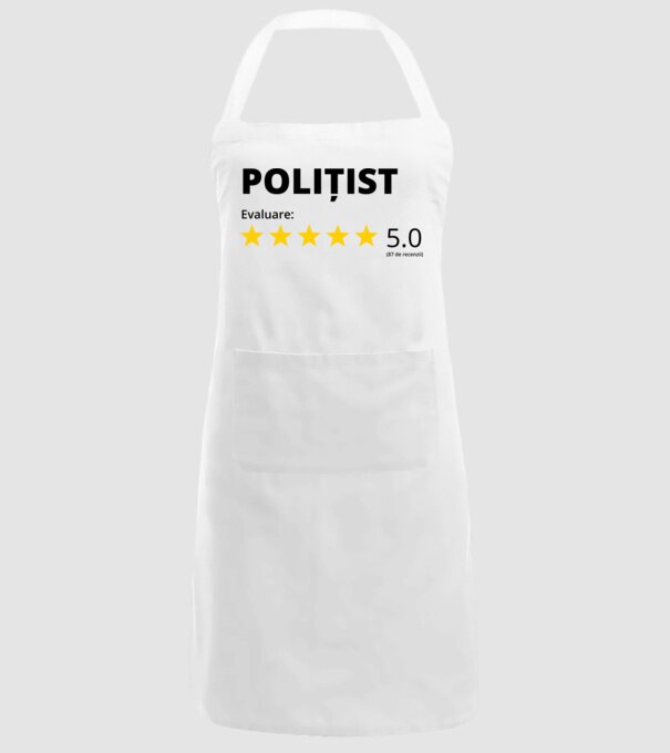 Evaluare - POLIȚIST model alb pe tricou