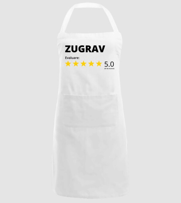 Evaluare - ZUGRAV model alb pe tricou