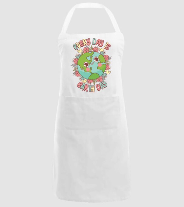 Every day is earth day cute model alb pe tricou