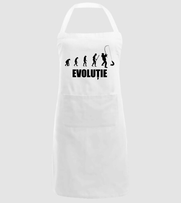 Evoluție Pescuit model alb pe tricou