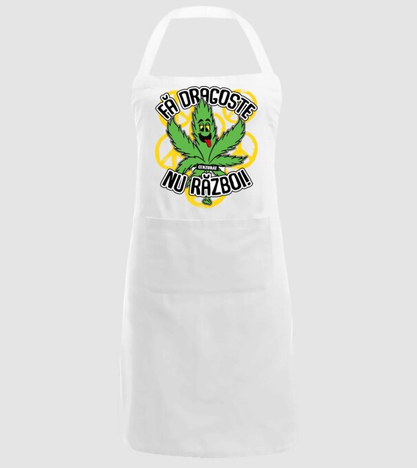 fă dragoste, nu război! (cenzurat) model alb pe tricou