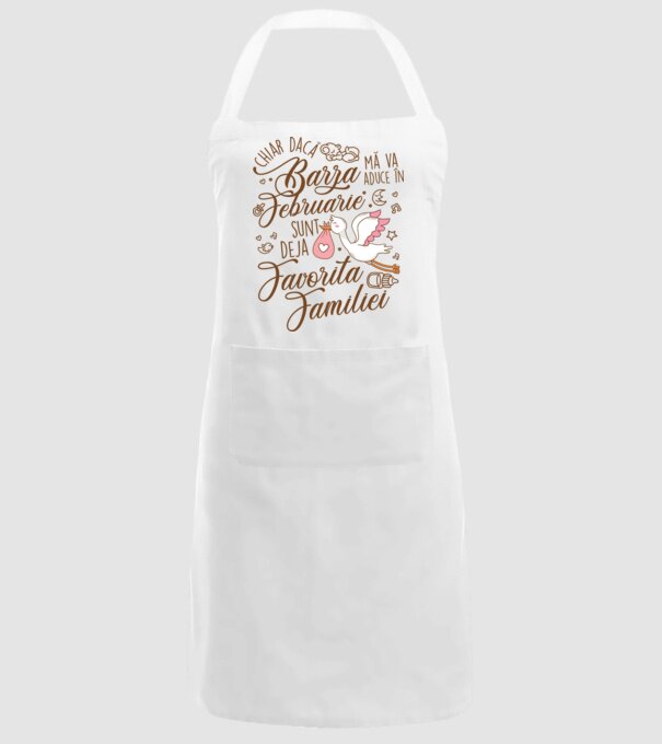 Favorita familiei FEBRUARIE model alb pe tricou