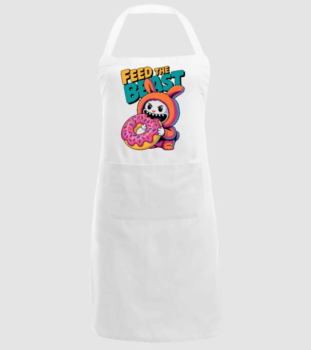 Feed the beast model alb pe tricou