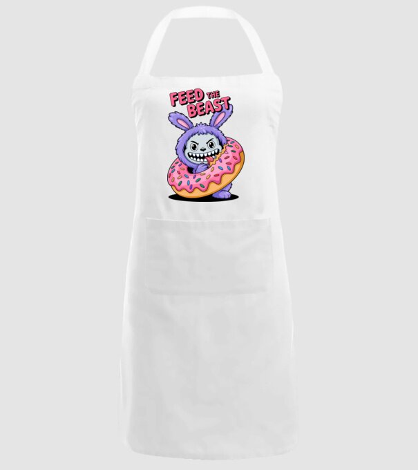 Feed the beast model alb pe tricou