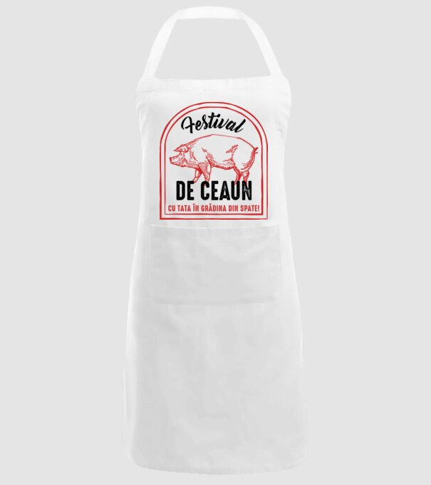 Festival de ceaun - cu tata în grădina din spate! model alb pe tricou