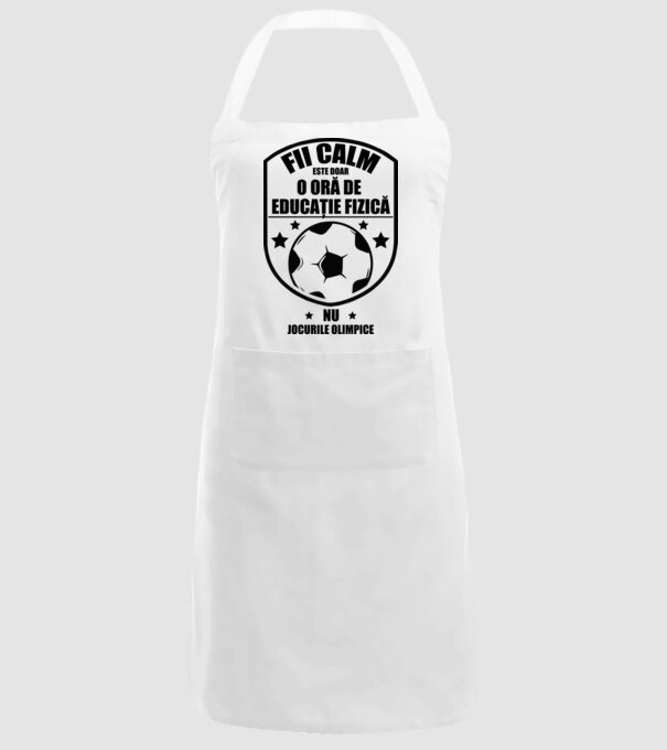 Fii calm, este doar o oră de educație fizică model alb pe tricou