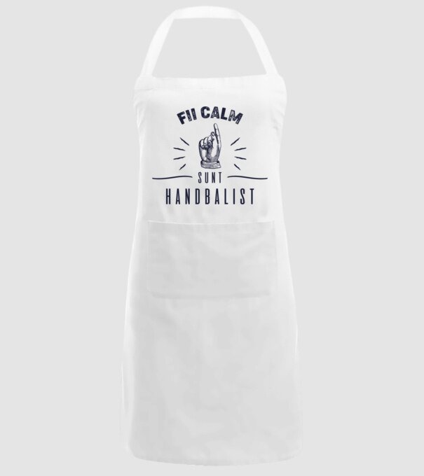 Fii calm, sunt HANDBALIST model alb pe tricou