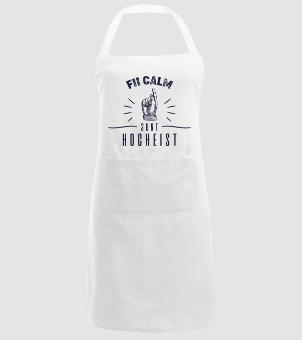Fii calm, sunt HOCHEIST model alb pe tricou