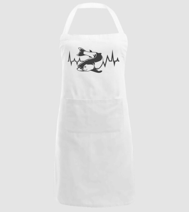 Fish model alb pe tricou