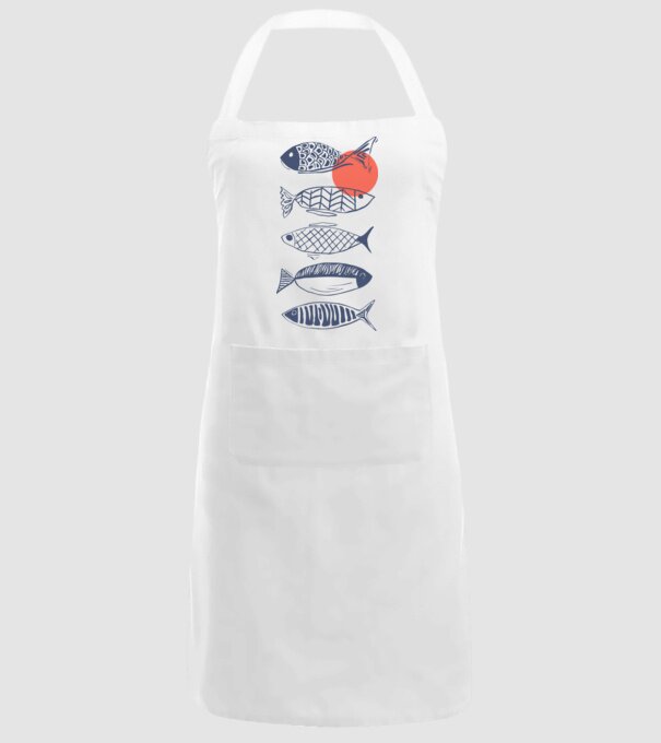 Fish model alb pe tricou