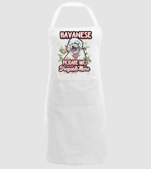 havanese : picioare mici dragoste mare model alb pe tricou