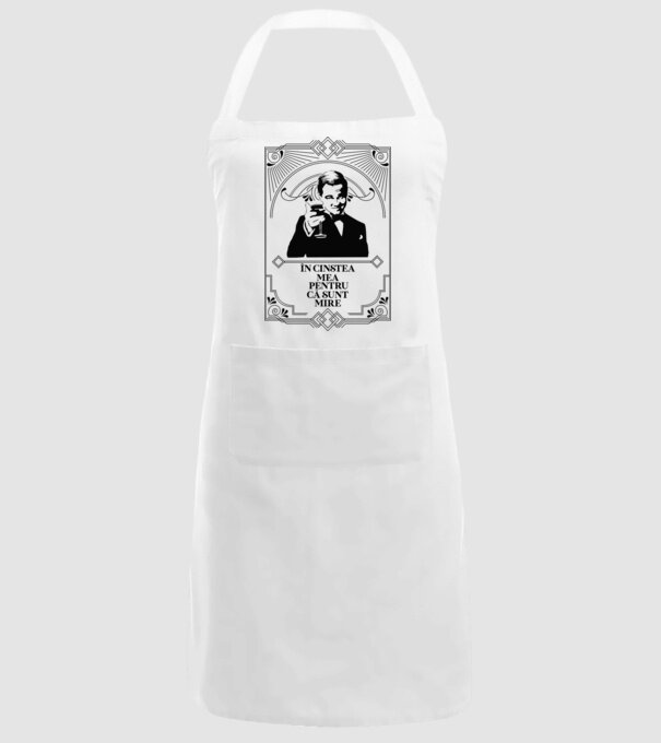 în cinstea mea, pentru că sunt mire model alb pe tricou
