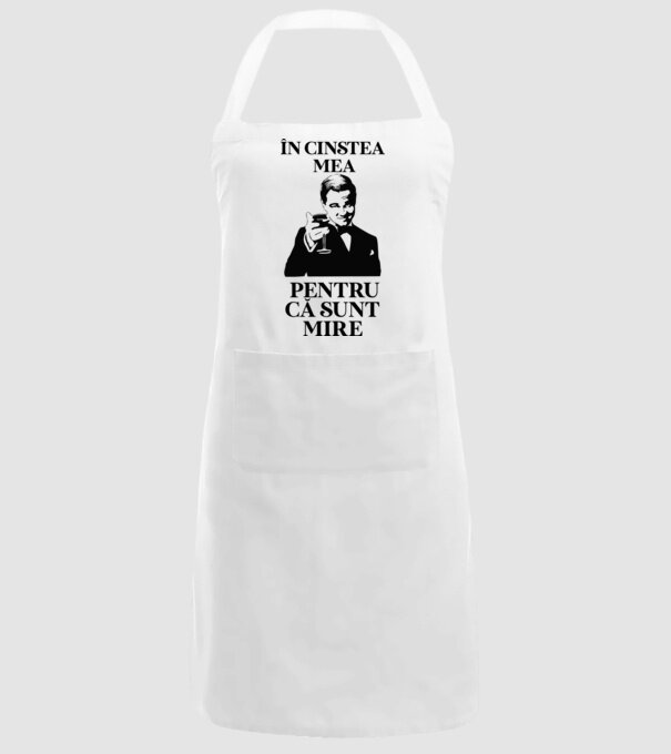 în cinstea mea, pentru că sunt mire model alb pe tricou