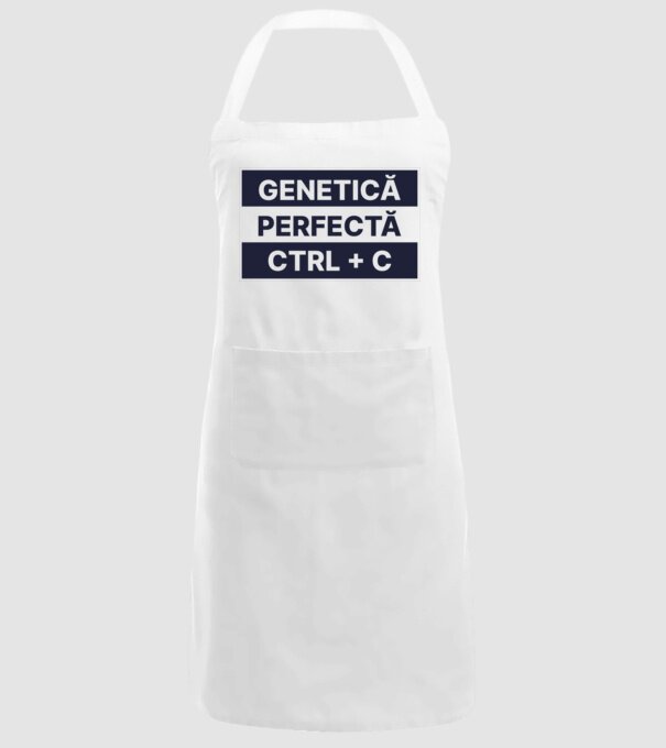 Genetică perfectă CTRL + C model alb pe tricou